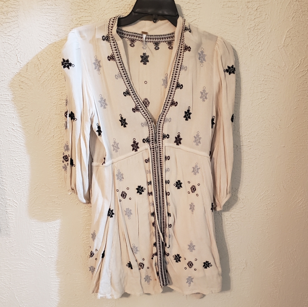 Gloria Retro Lantern Sleeve Mini Dress